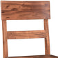 Set of Two Brown Wood Ladder Back Dining Side Chairs