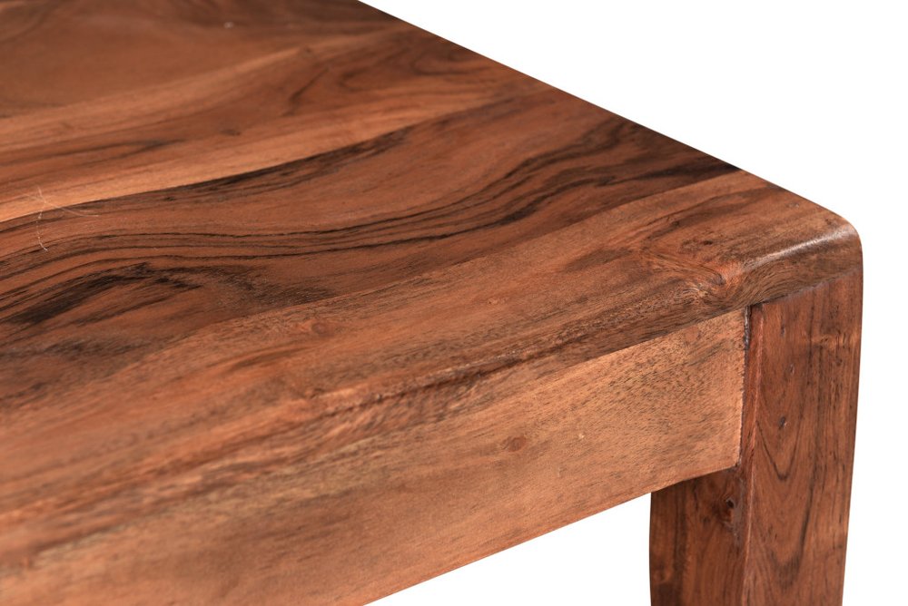 Set of Two Brown Wood Ladder Back Dining Side Chairs