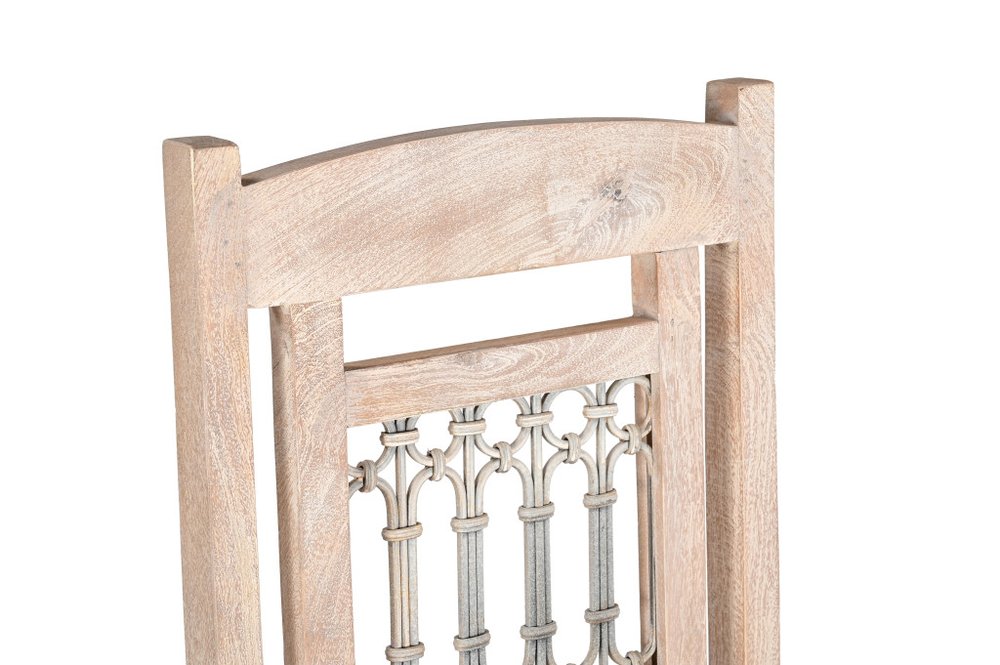 Set of Two White Wood Slat Back Dining Side Chairs