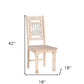 Set of Two White Wood Slat Back Dining Side Chairs