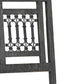 Set of Two Black Wood Slat Back Dining Side Chairs