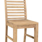 Set of Two Brown Solid Wood Ladder Back Dining Side Chairs