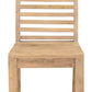 Set of Two Brown Solid Wood Ladder Back Dining Side Chairs