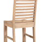 Set of Two Brown Solid Wood Ladder Back Dining Side Chairs