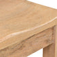 Set of Two Brown Solid Wood Ladder Back Dining Side Chairs