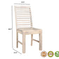 Set of Two White Wood Ladder Back Dining Side Chairs