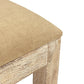 Set of Two Brown And White Upholstered Fabric Carved Back Dining Side Chairs