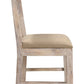 Set of Two Brown And White Upholstered Fabric Carved Back Dining Side Chairs