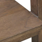 Dark Brown Solid Wood Open Back Dining Arm Chair
