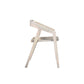 White Solid Wood Open Back Dining Arm Chair