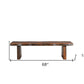 68" Dark Brown Solid Wood Dining Bench