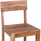 18" Brown Solid Wood Counter Height Bar Chair