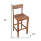 30" Brown Solid Wood Bar Height Bar Chair