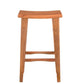 32" Brown Solid Wood Backless Counter Height Bar Chair