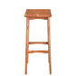 32" Brown Solid Wood Backless Counter Height Bar Chair