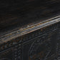 54" Black Solid Wood Distressed Lift Top Solid Coffee Table