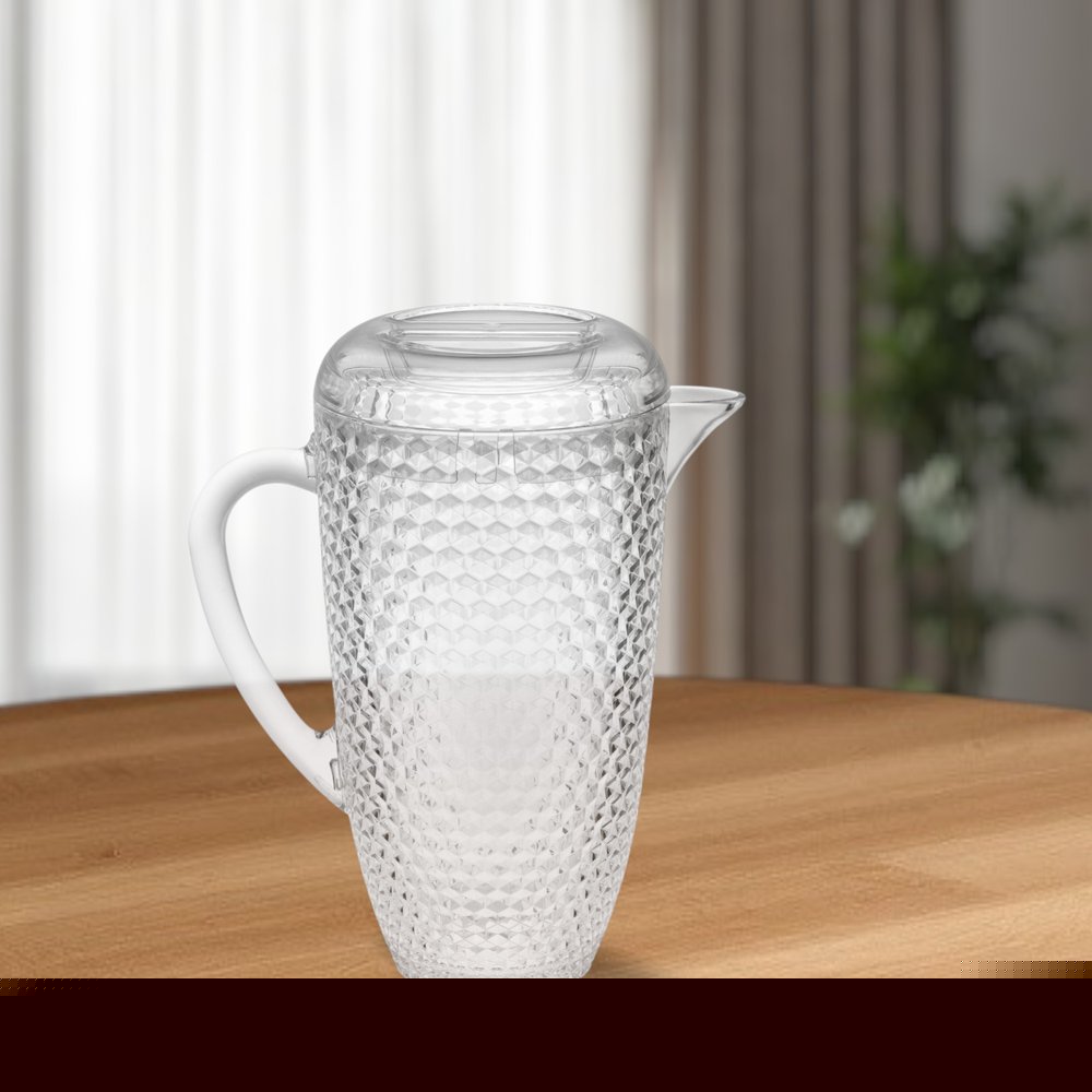 2.5 Quart Clear Diamond Acrylic Serving Pitcher