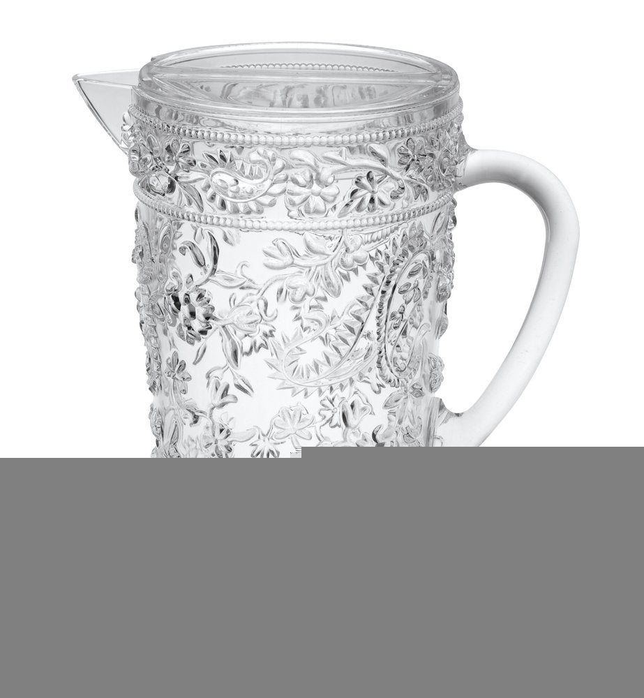 2.5 Quart Clear Paisley Acrylic Pitcher