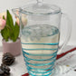 2.5 Quart Clear and Blue Swirl Acrylic Pitcher