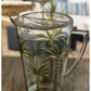 Clear And Green Acrylic Convex Curve Shape Stemless Pitcher