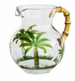 Clear And Green Acrylic Convex Curve Shape Stemless Pitcher
