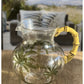 3 Quart Clear and Green Palm Tree Acrylic Pitcher