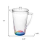 2.5 Clear and Rainbow Diamond Acrylic Pitcher