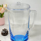 Clear And Blue Acrylic Convex Curve Shape Stemless Pitcher