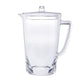 Clear And Blue Acrylic Convex Curve Shape Stemless Pitcher