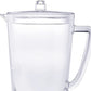 Clear And Blue Acrylic Convex Curve Shape Stemless Pitcher