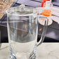 Clear And Blue Acrylic Convex Curve Shape Stemless Pitcher