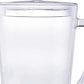2.75 Quart Clear and Blue Acrylic Pitcher