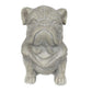 16" Gray Polyresin Dog Hand Painted Statue