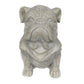 16" Gray Polyresin Dog Hand Painted Tabletop Sculpture