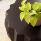29" Black Solid Wood Round Coffee Table