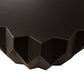 29" Black Solid Wood Round Coffee Table