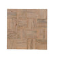 40" Brown and Black Solid Wood Square Block Coffee Table