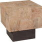 22" Black And Brown Solid Wood Square End Table