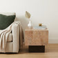 22" Black And Brown Solid Wood Square End Table