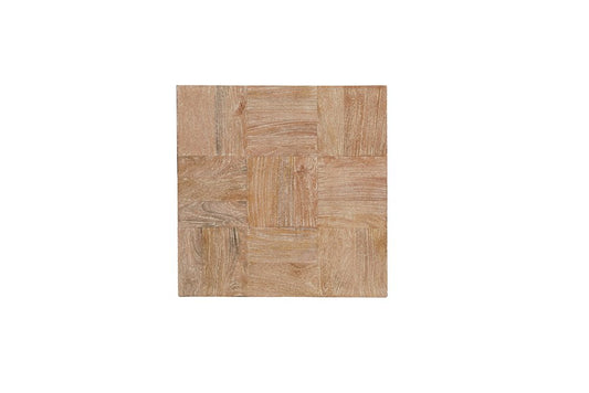 22" Black And Brown Solid Wood Square End Table