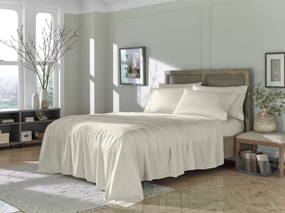 Set of Six Ivory Tencel Lyocell Satin