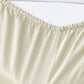 Set of Six Ivory Tencel Lyocell Satin
