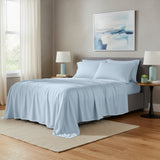 Set of Six Powder Blue Tencel Lyocell Satin