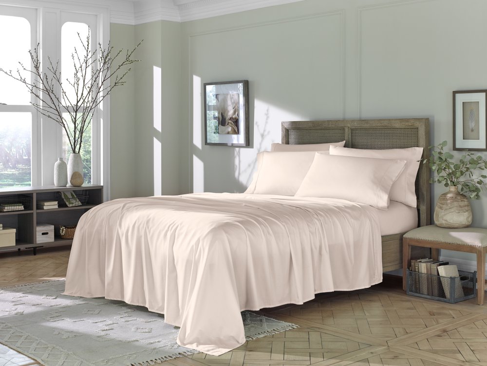 Set of Six Blush Tencel Lyocell Satin
