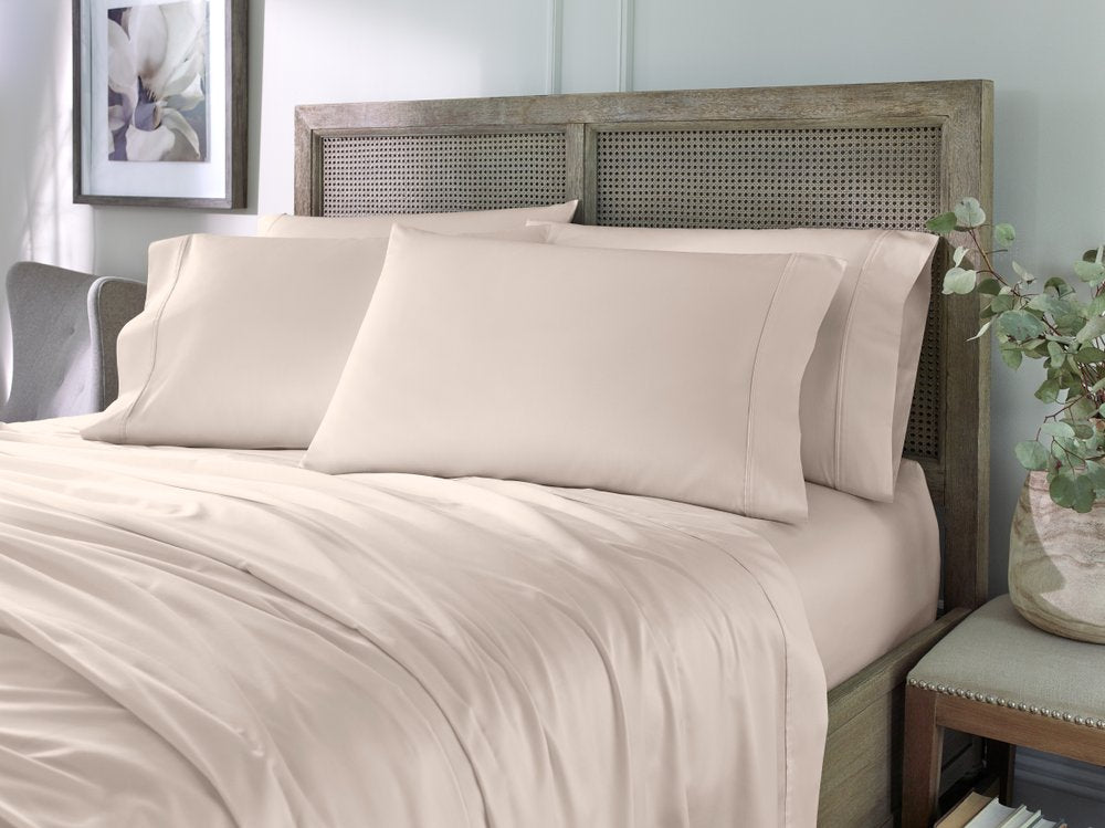 Set of Six Blush Tencel Lyocell Satin