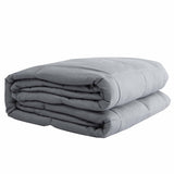48" X 72" Light Gray Cotton Quilted Plush 15 Pound Weighted Blanket