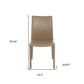 Set of Two Taupe Upholstered Leather Dining Side Chairs