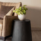 18" Ebony Solid Wood Round End Table