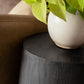 18" Ebony Solid Wood Round End Table