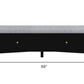 59" Gray and Black Fabric Upholstered Storage Bench with Drawers